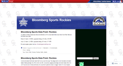 Desktop Screenshot of bbgrockies.mlblogs.com